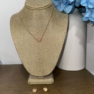 Kendra Scott Rose Gold Necklace and Earring Set